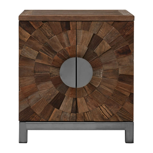 Oro Small Recycled Elm Wood 2 Door Cabinet