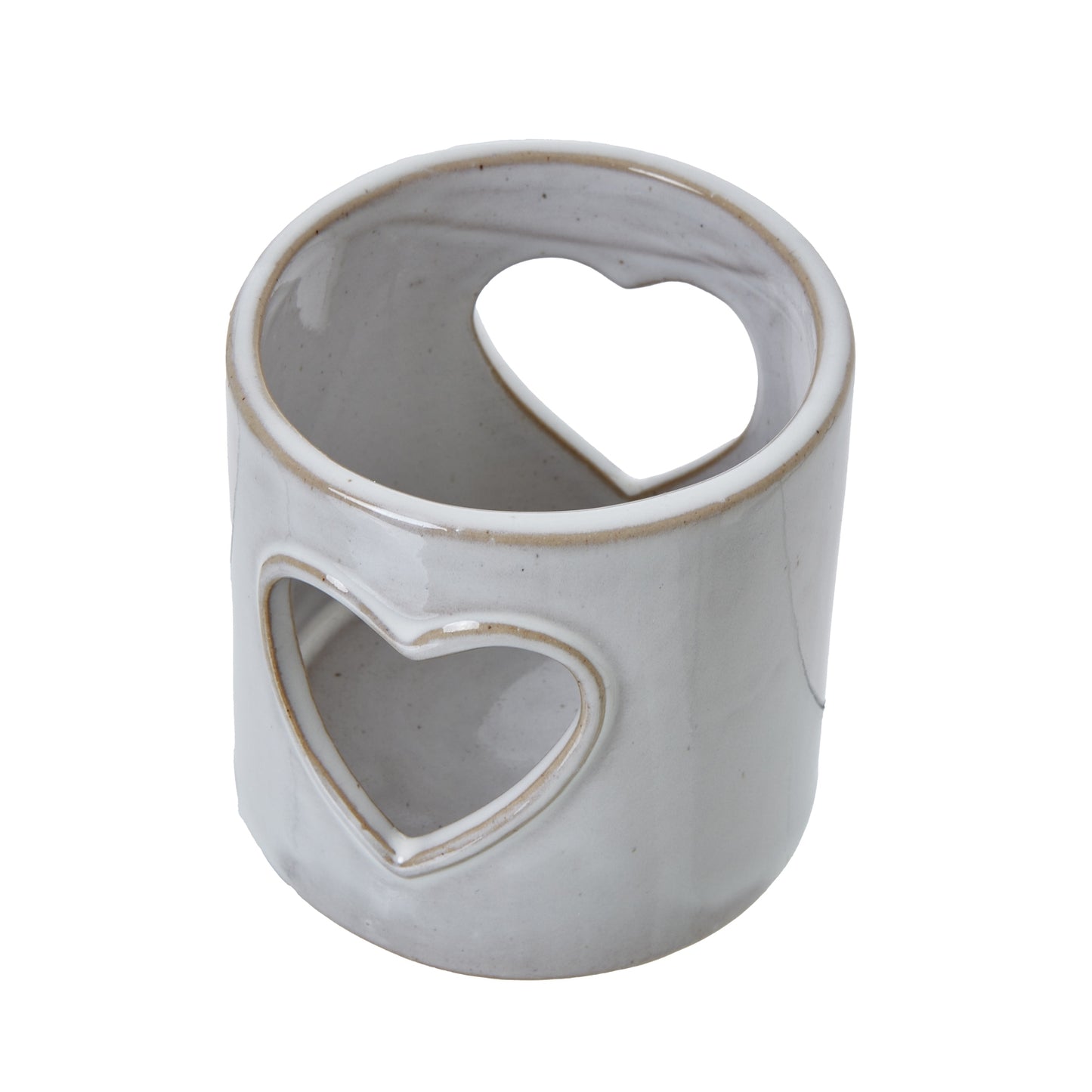 White Ceramic Heart Cut-Out Tealight Holder - Christmas Candles & Candle Accessories from the Quanta Home collection.