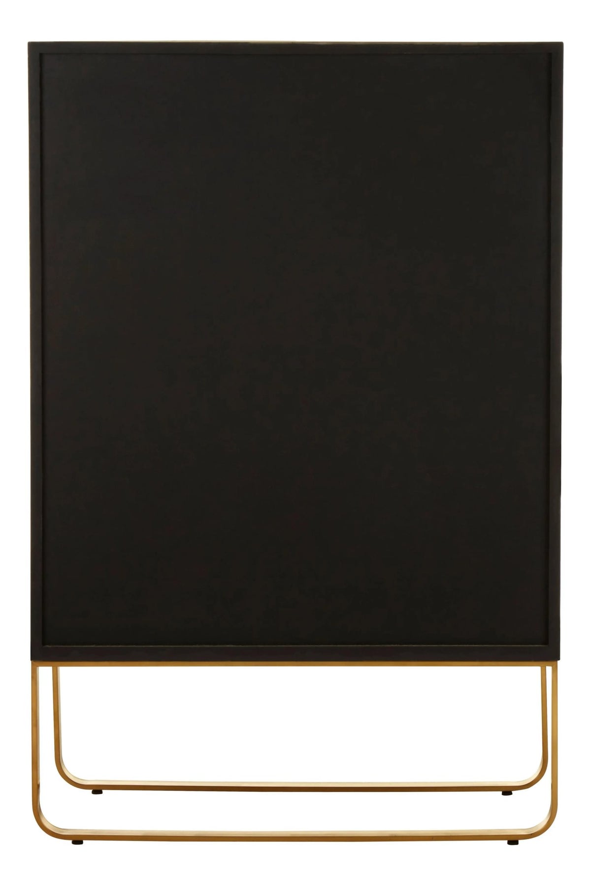Modena Oak Wood and Brushed Gold Cabinet