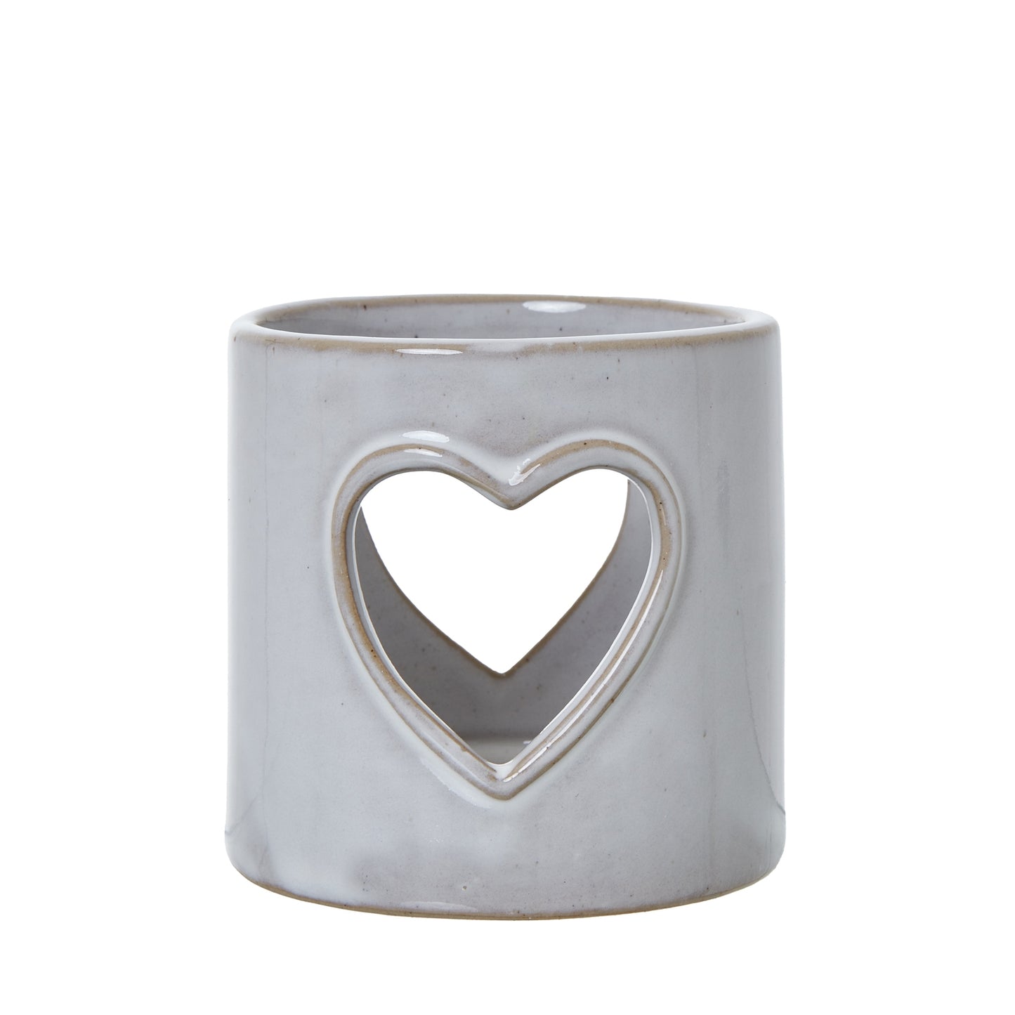 White Ceramic Heart Cut-Out Tealight Holder - Christmas Candles & Candle Accessories from the Quanta Home collection.
