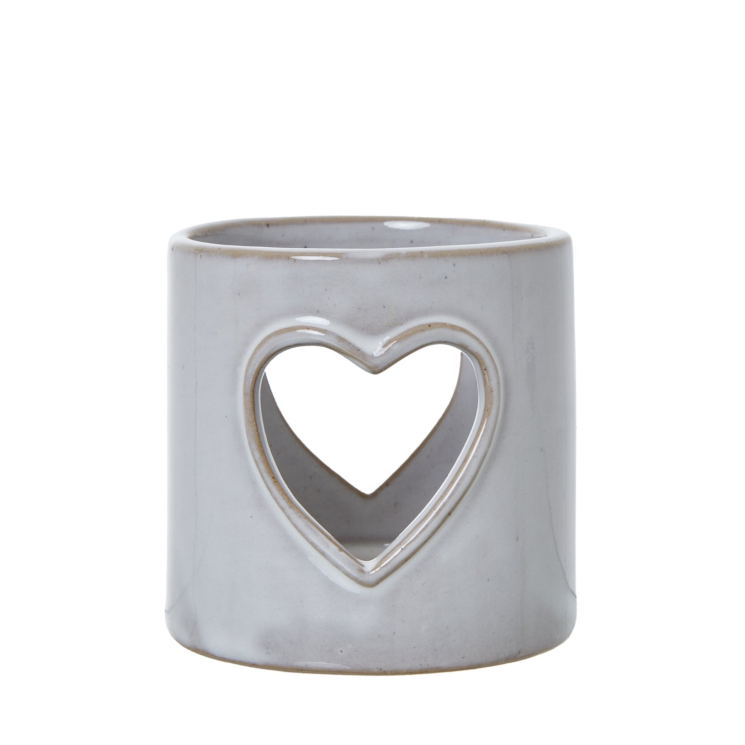 White Ceramic Heart Cut-Out Tealight Holder - Christmas Candles & Candle Accessories from the Quanta Home collection.