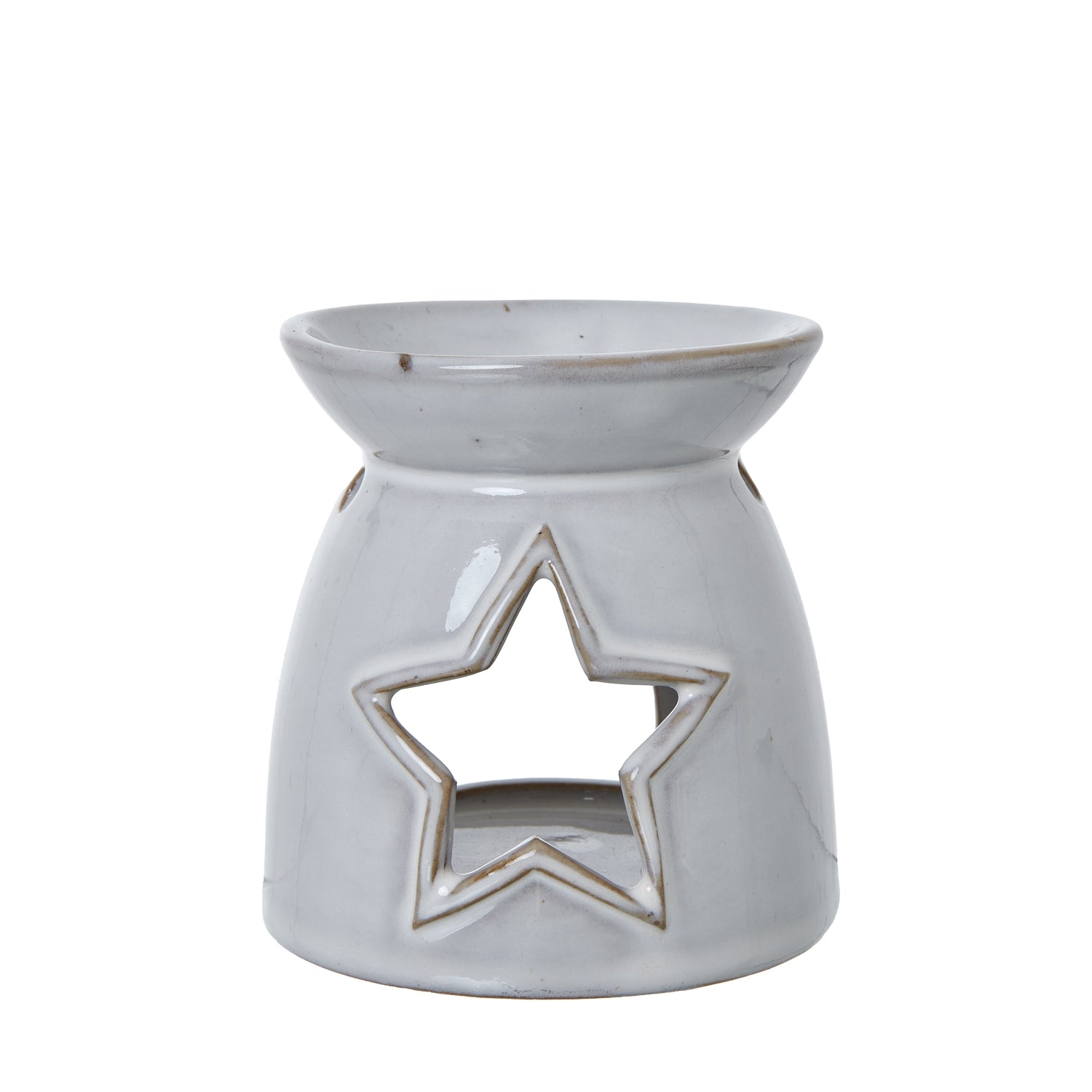 White Ceramic Star Cut-Out Wax Melt Tealight Holder - Christmas Candles & Candle Accessories from the Quanta Home collection.