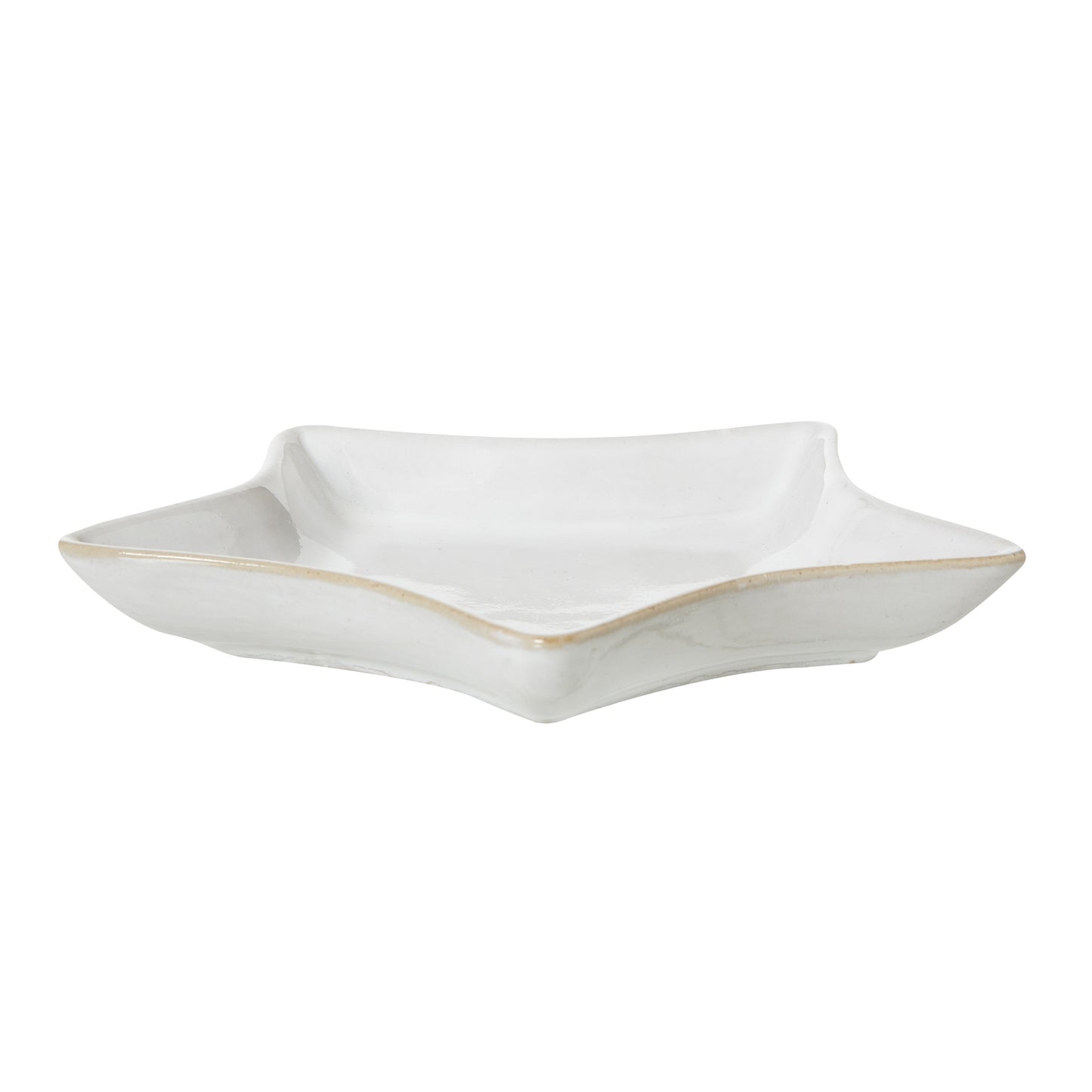 Medium White Ceramic Star Dish - Christmas Room Decorations from the Quanta Home collection.