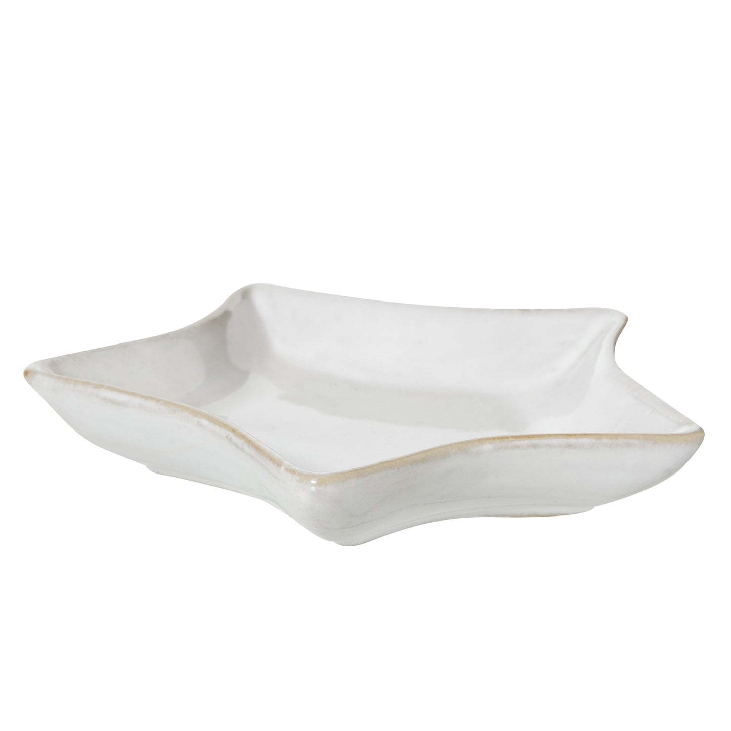 Small White Ceramic Star Dish - Christmas Room Decorations from the Quanta Home collection.