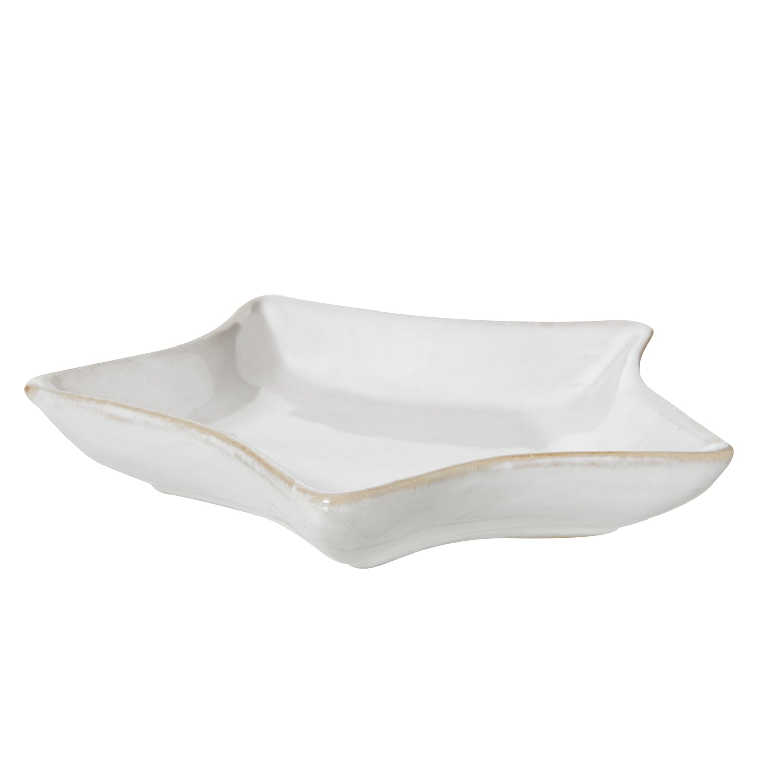 Small White Ceramic Star Dish - Christmas Room Decorations from the Quanta Home collection.