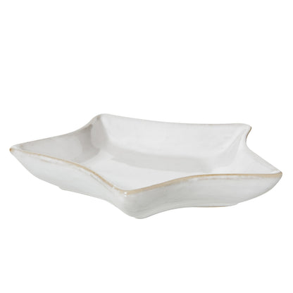 Small White Ceramic Star Dish - Christmas Room Decorations from the Quanta Home collection.