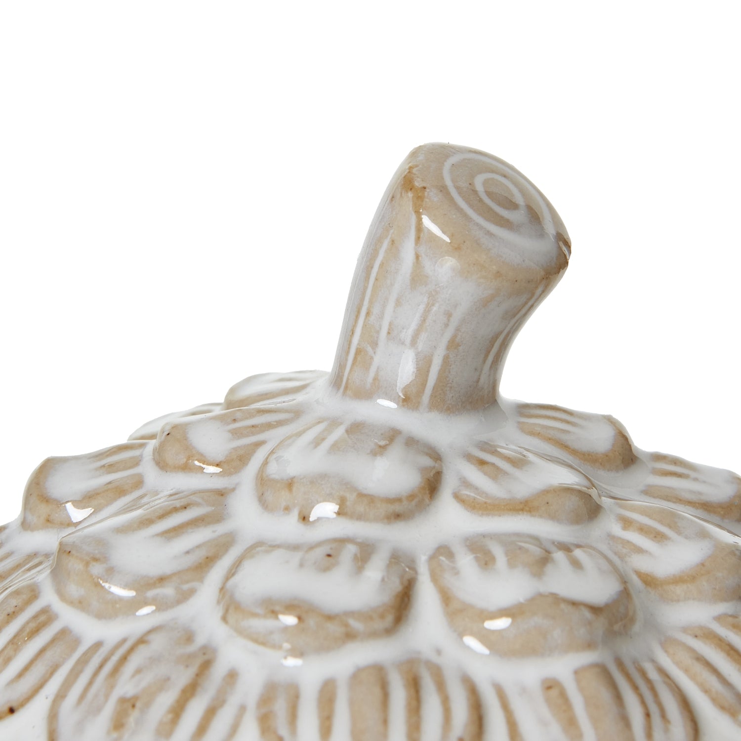 Medium Ceramic Pine Cone Trinket Dish With Lid - Christmas Room Decorations from the Quanta Home collection.