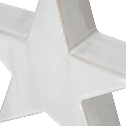Large Ceramic Standing Star Decoration - Christmas Room Decorations from the Quanta Home collection.