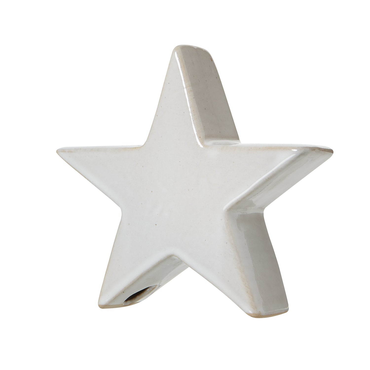 Small Ceramic Standing Star Decoration - Christmas Room Decorations from the Quanta Home collection.
