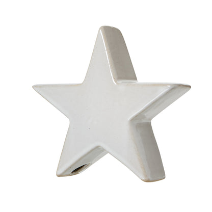 Small Ceramic Standing Star Decoration - Christmas Room Decorations from the Quanta Home collection.