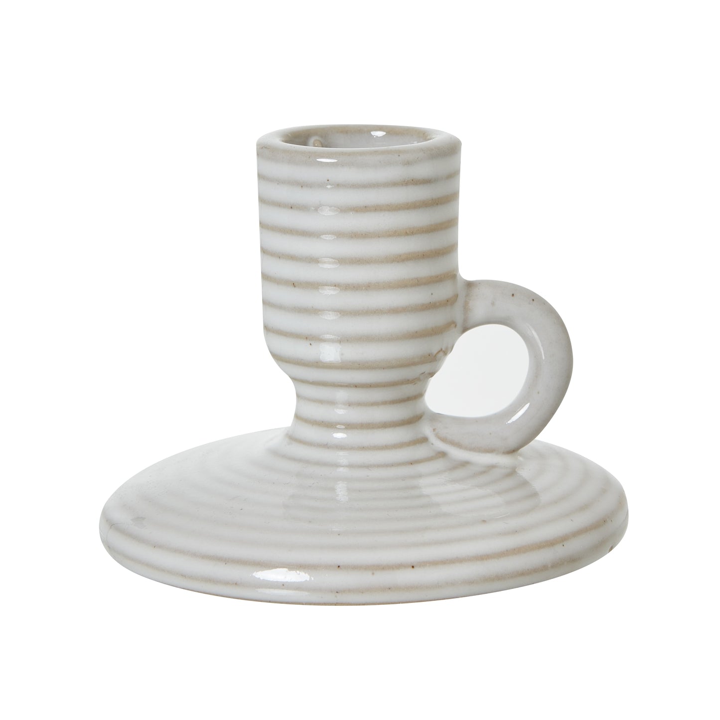 Ceramic Taper Candle Holder With Handle - Christmas Candles & Candle Accessories from the Quanta Home collection.
