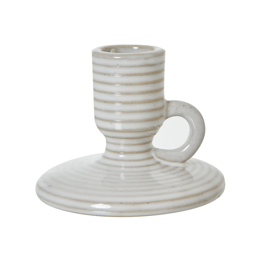 Ceramic Taper Candle Holder With Handle - Christmas Candles & Candle Accessories from the Quanta Home collection.