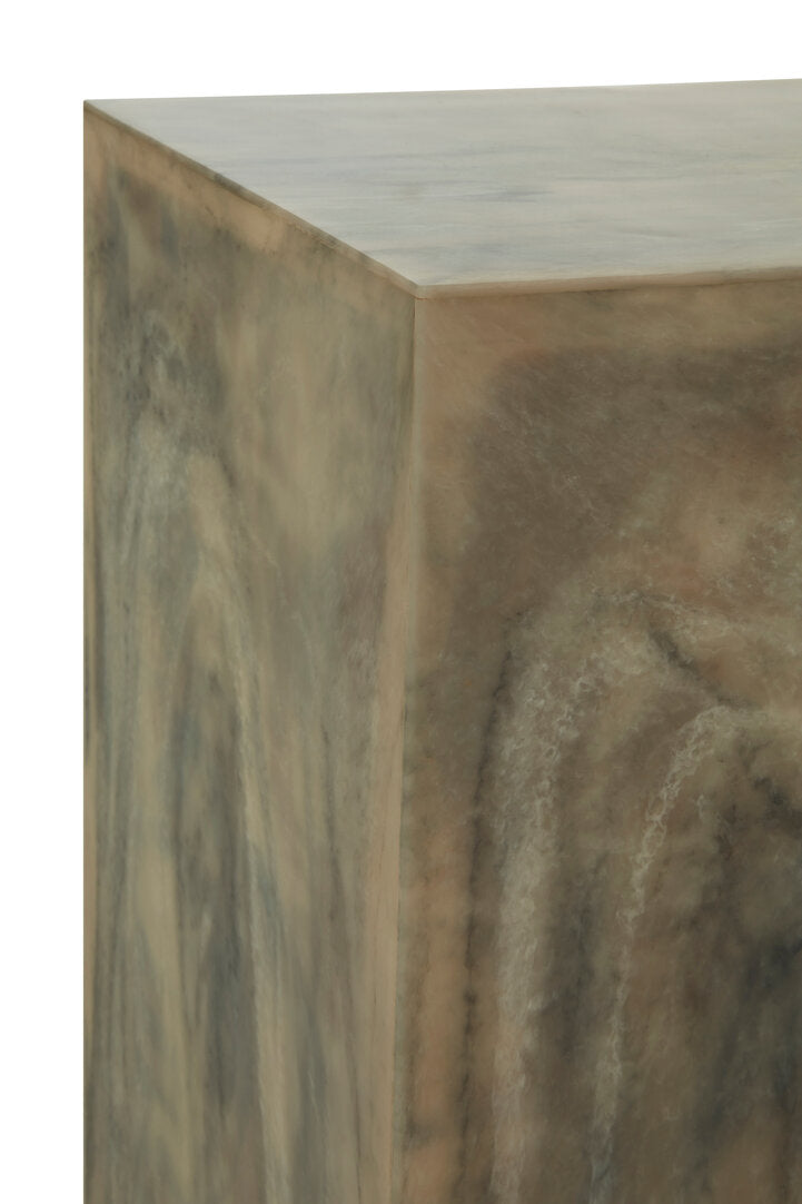 Blush Marble Effect Side Table and Stool