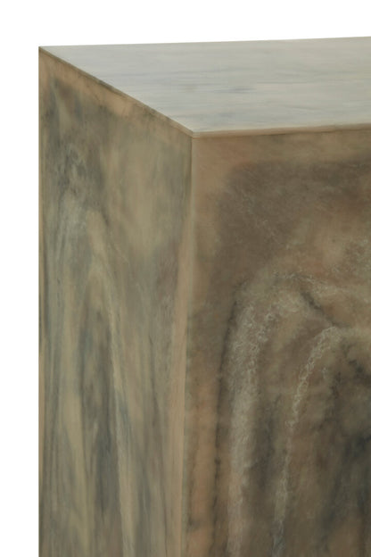 Blush Marble Effect Side Table and Stool