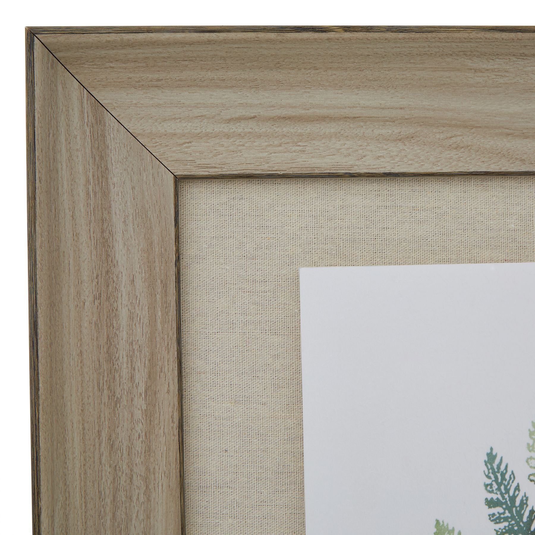 Watercolour Fern Duo In Washed Wood Frame - Printed Art from the Quanta Home collection.