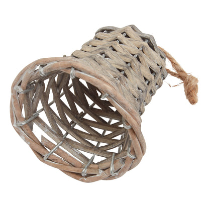 The Noel Collection Small Wicker Bell Decoration - Christmas Decorations from the Quanta Home collection.