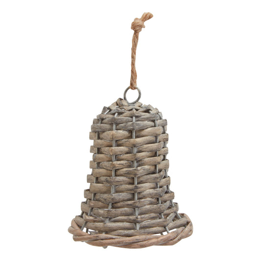 The Noel Collection Small Wicker Bell Decoration - Christmas Decorations from the Quanta Home collection.