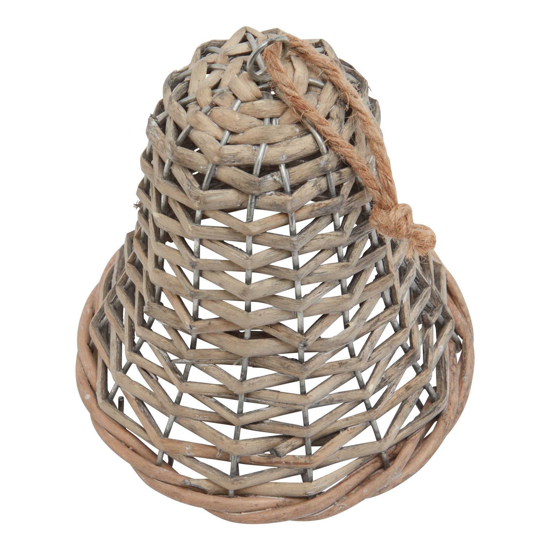 The Noel Collection Medium Wicker Bell Decoration - Christmas Decorations from the Quanta Home collection.