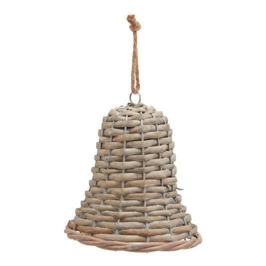The Noel Collection Medium Wicker Bell Decoration - Christmas Decorations from the Quanta Home collection.