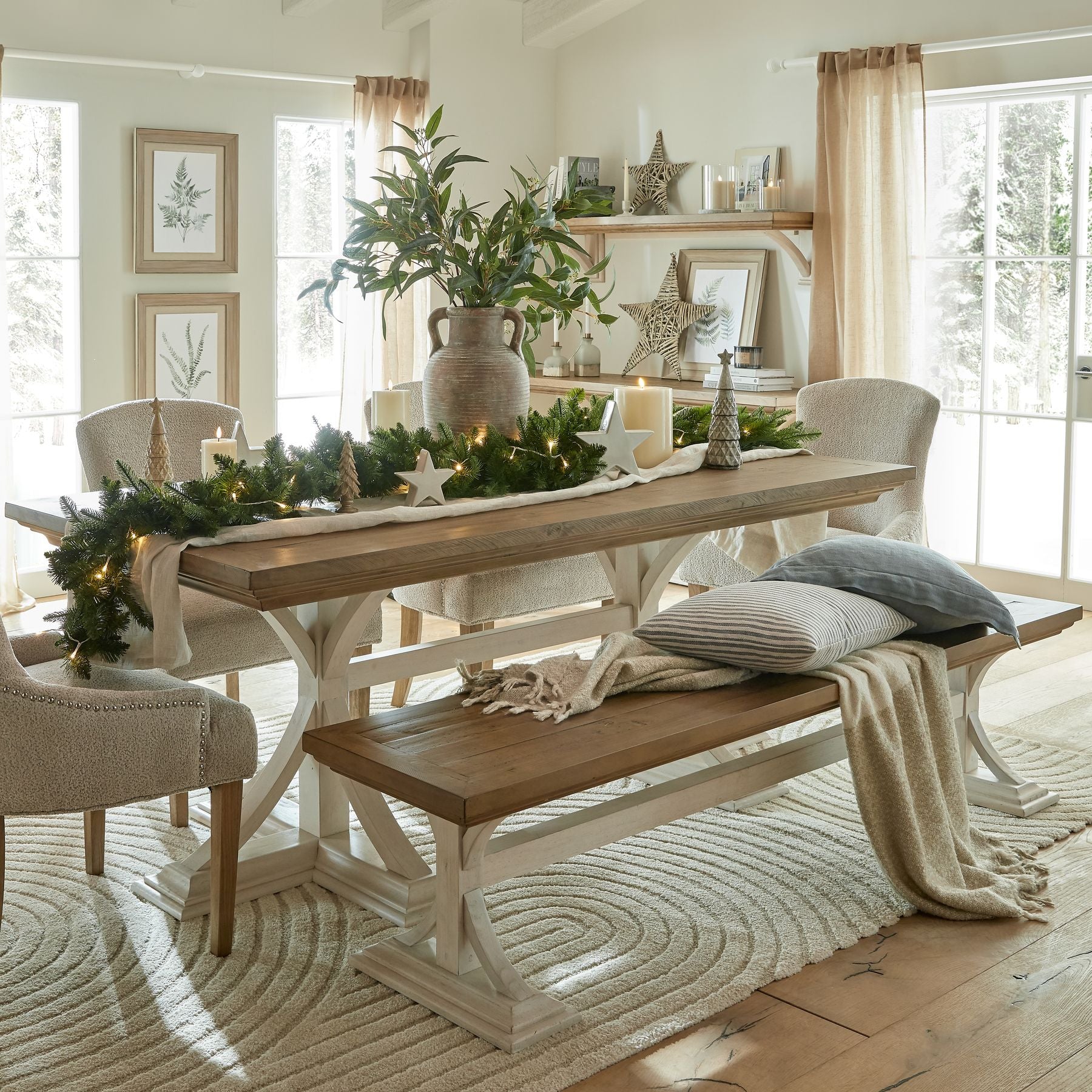 The Noel Collection Large Wicker Star Decoration - Christmas Decorations from the Quanta Home collection.