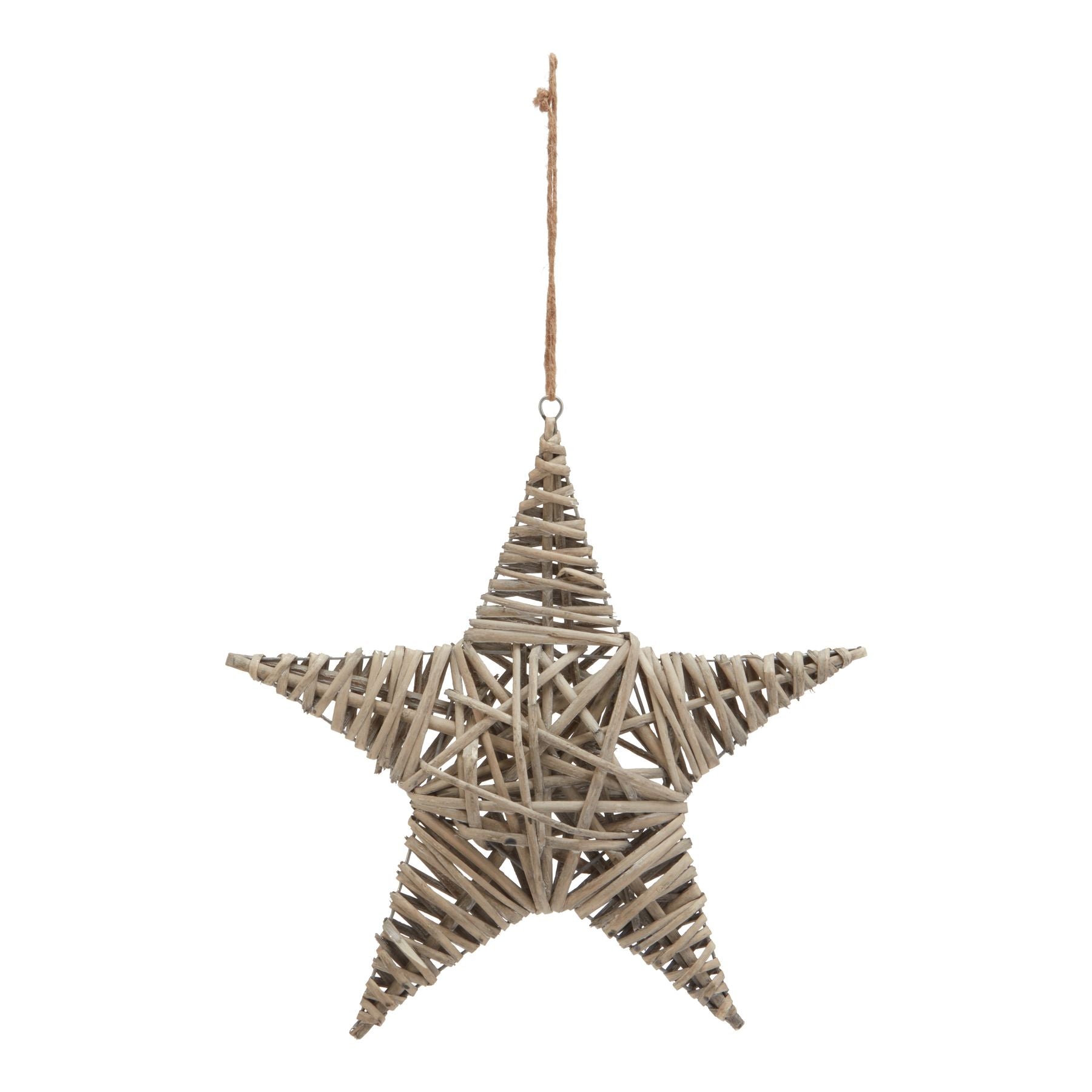 The Noel Collection Large Wicker Star Decoration - Christmas Decorations from the Quanta Home collection.