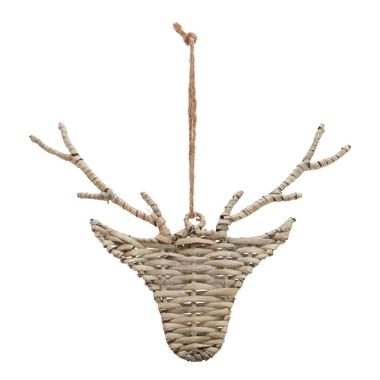 The Noel Collection Wicker Hanging Reindeer - Christmas Decorations from the Quanta Home collection.