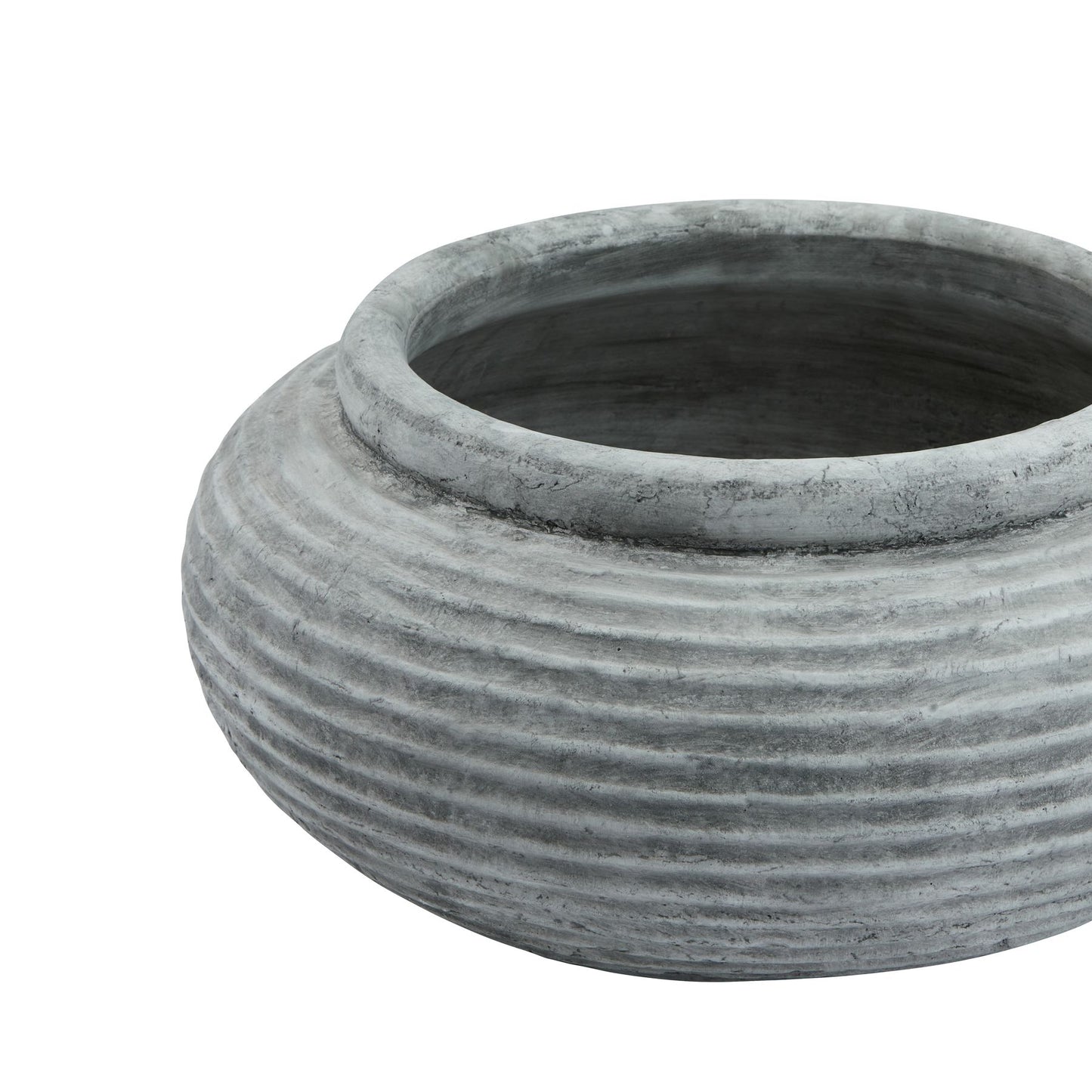 Athena Round Ribbed Planter - Indoor Planters from the Quanta Home collection.