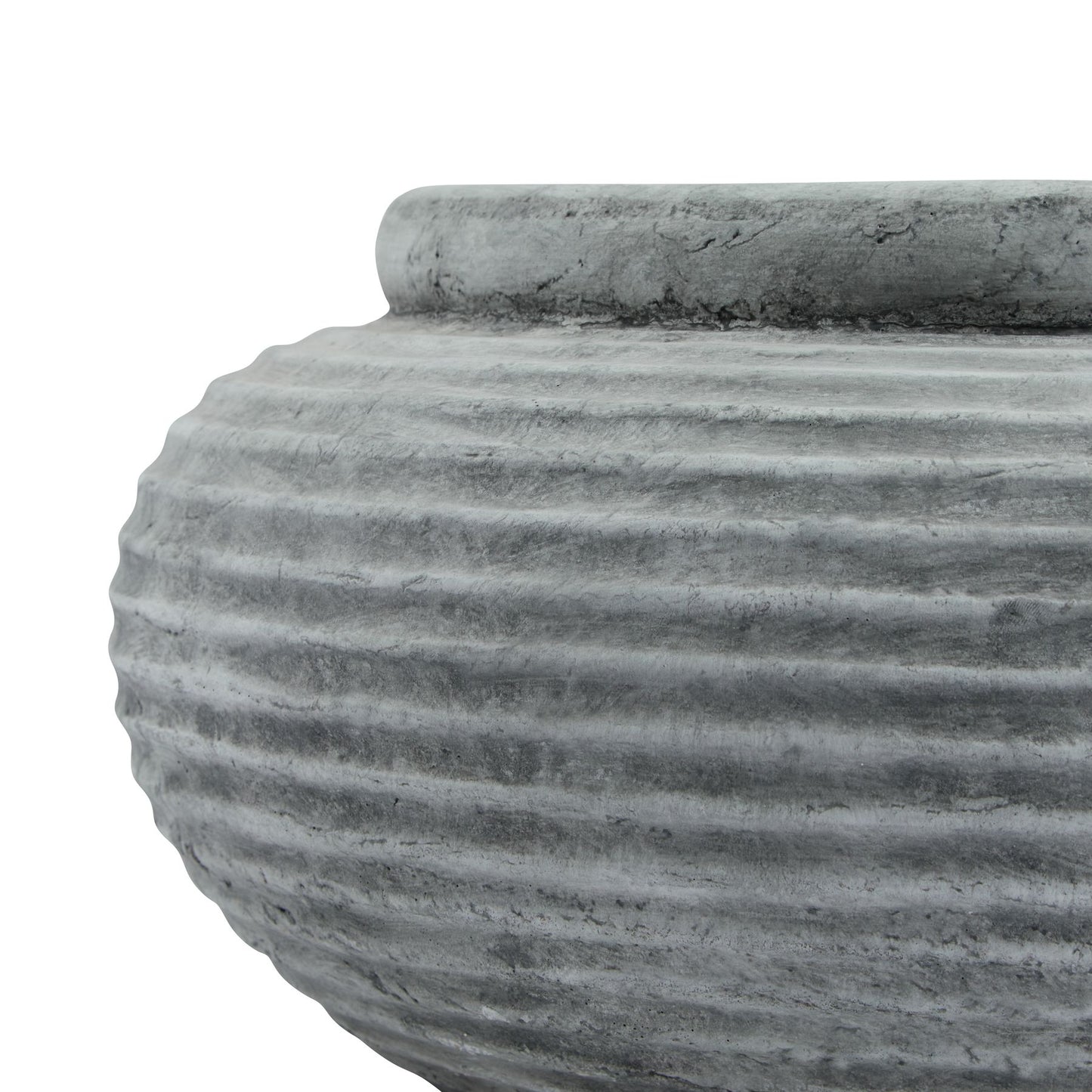 Athena Round Ribbed Planter - Indoor Planters from the Quanta Home collection.