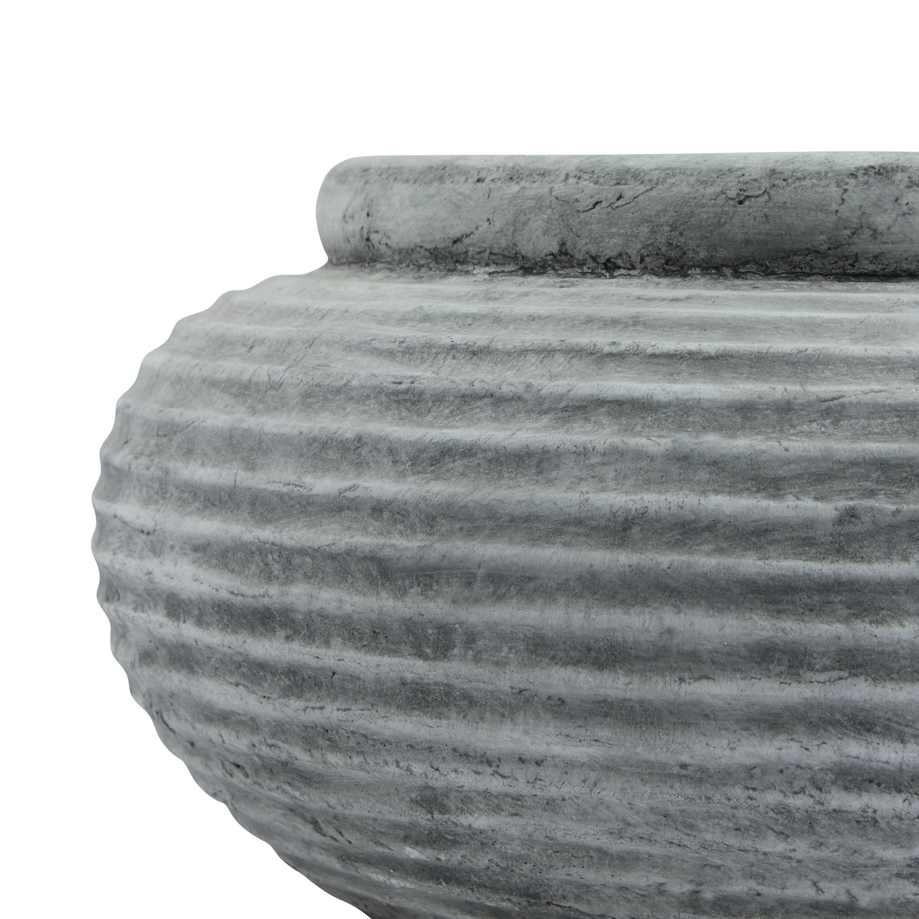 Athena Round Ribbed Planter - Indoor Planters from the Quanta Home collection.