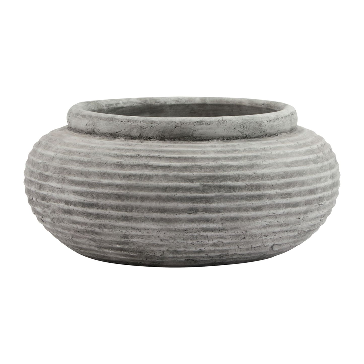 Athena Round Ribbed Planter - Indoor Planters from the Quanta Home collection.