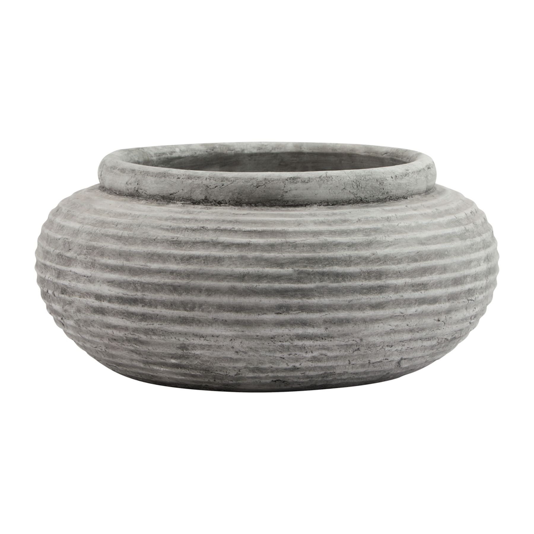 Athena Round Ribbed Planter - Indoor Planters from the Quanta Home collection.