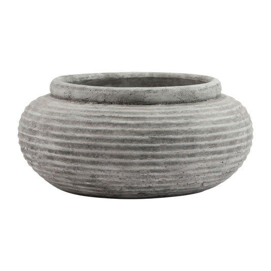 Athena Round Ribbed Planter - Indoor Planters from the Quanta Home collection.