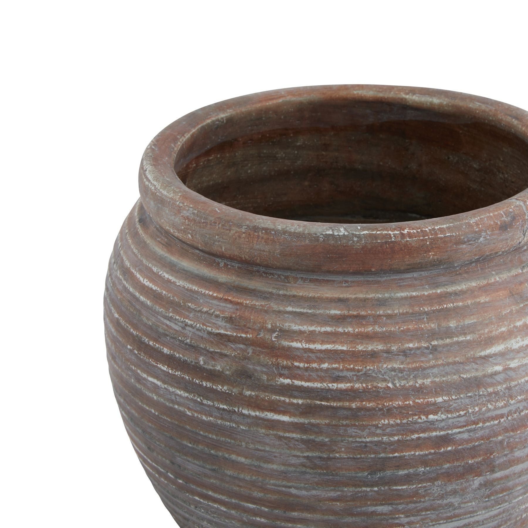 Siena Brown Diameter Rimmed Plant Pot - Indoor Planters from the Quanta Home collection.