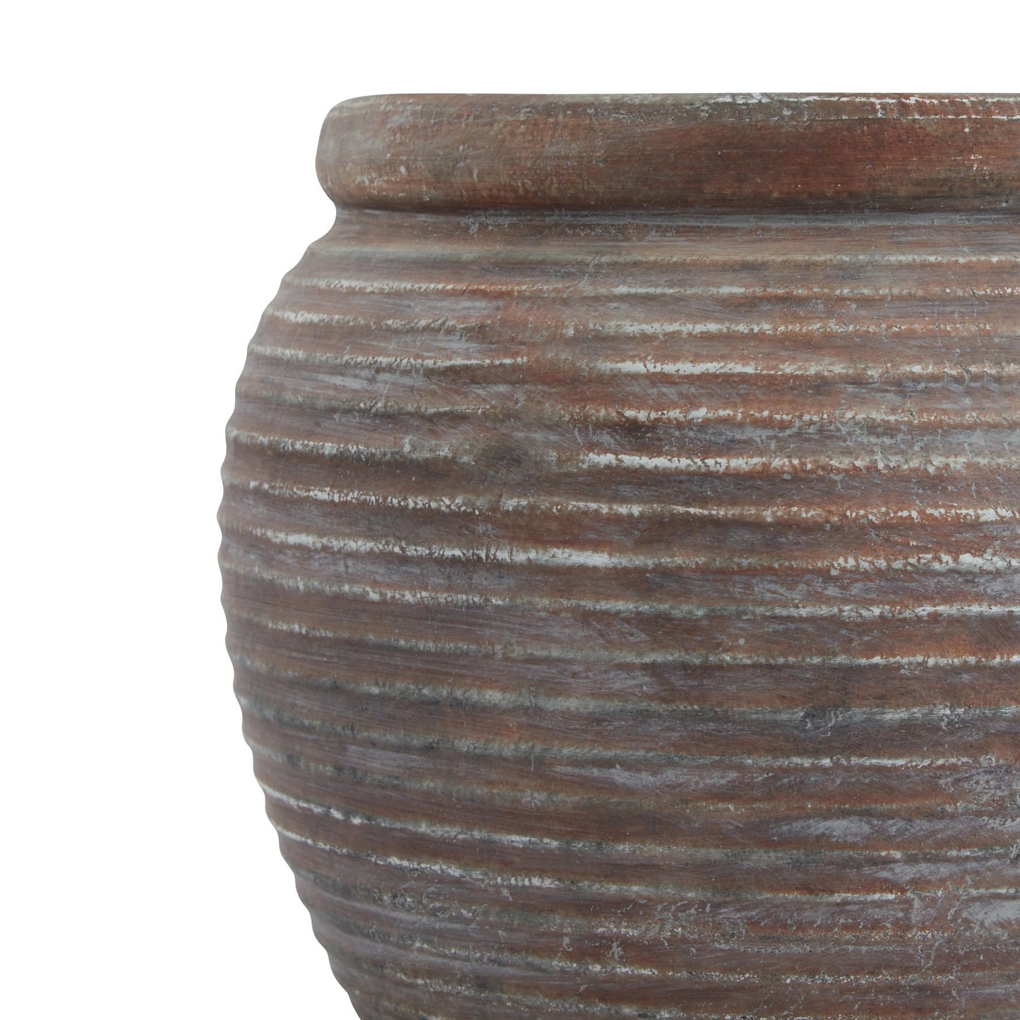 Siena Brown Diameter Rimmed Plant Pot - Indoor Planters from the Quanta Home collection.