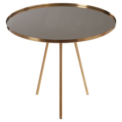 Aria Gold Finish Mirrored Top Side Table