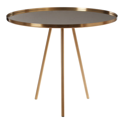 Aria Gold Finish Mirrored Top Side Table