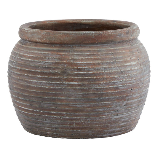Siena Brown Diameter Rimmed Plant Pot - Indoor Planters from the Quanta Home collection.