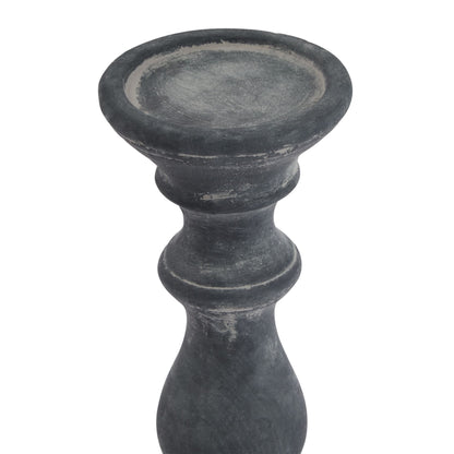 Amalfi Grey Column Candle Holder - Candle Holders from the Quanta Home collection.