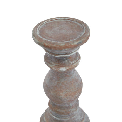 Siena Small Brown Column Candle Holder - Candle Holders from the Quanta Home collection.