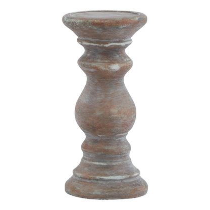Siena Small Brown Column Candle Holder - Candle Holders from the Quanta Home collection.