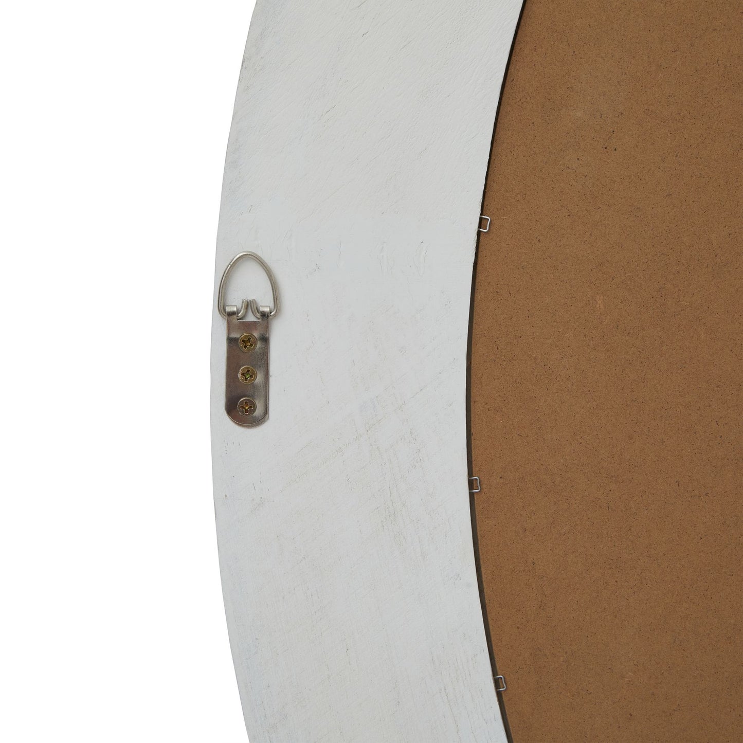 Washed Wood Round Framed Large Mirror - Wall Mirrors from the Quanta Home collection.