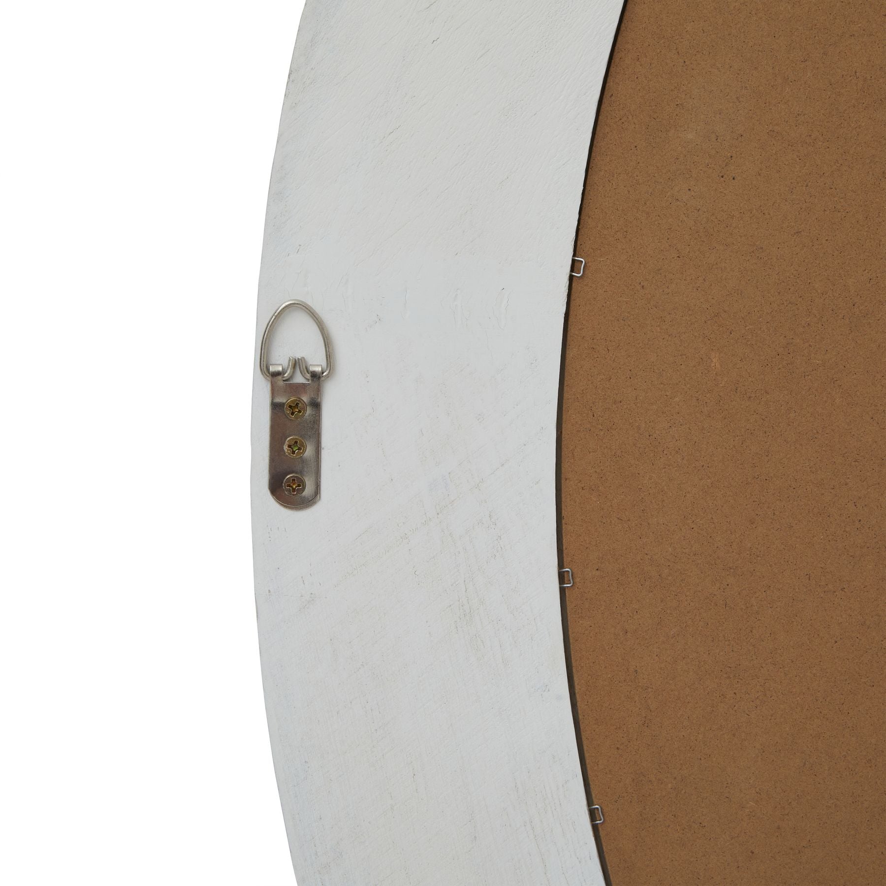 Washed Wood Round Framed Large Mirror - Wall Mirrors from the Quanta Home collection.