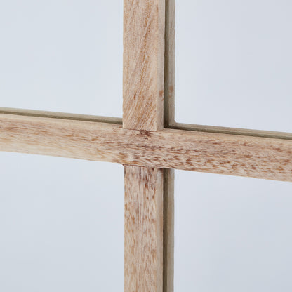 Washed Wood Large Window Mirror - Wall Mirrors from the Quanta Home collection.
