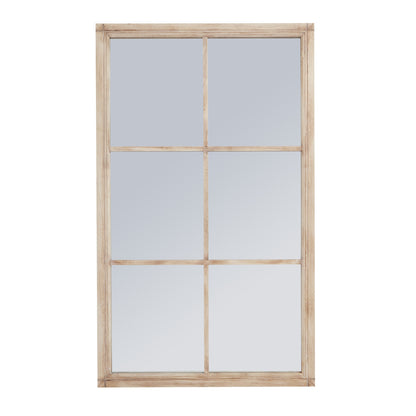 Washed Wood Large Window Mirror - Wall Mirrors from the Quanta Home collection.