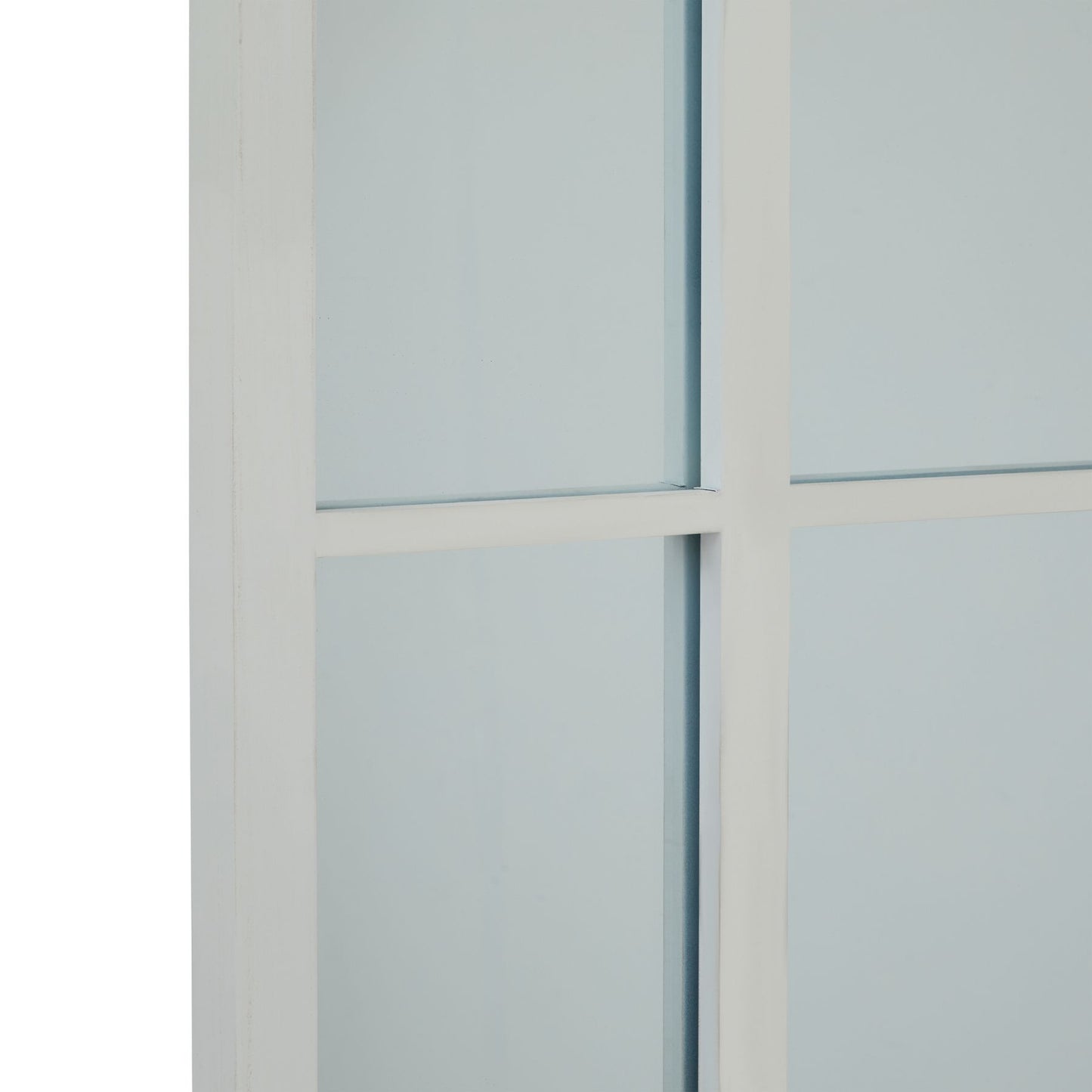White Large Arched Window Mirror - Wall Mirrors from the Quanta Home collection.