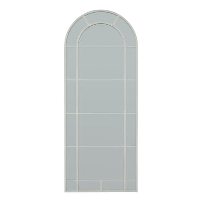 White Large Arched Window Mirror - Wall Mirrors from the Quanta Home collection.
