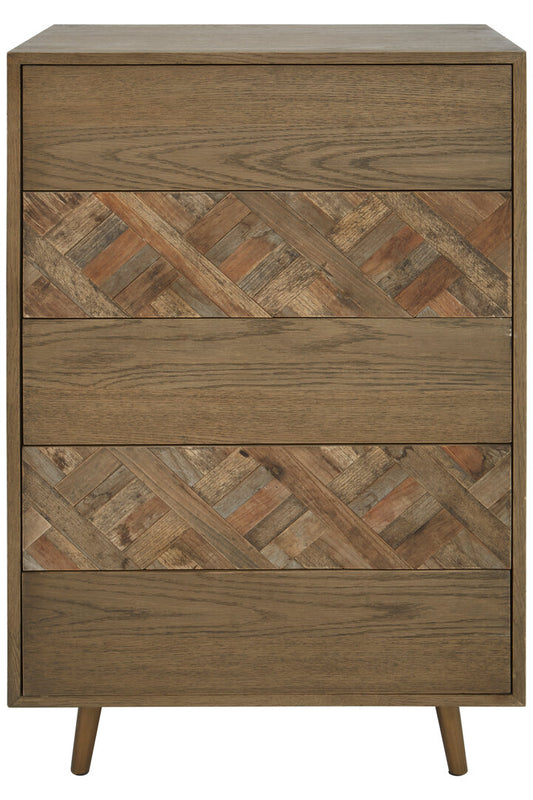 Cest Wooden Chest of 5 Drawers