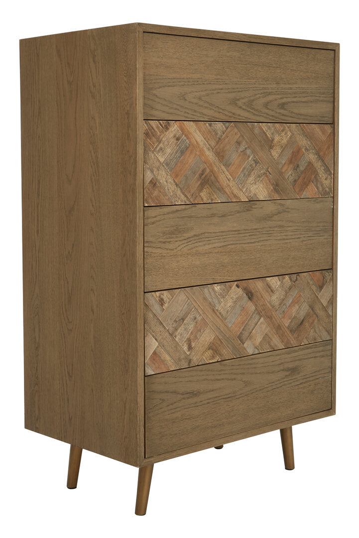Cest Wooden Chest of 5 Drawers