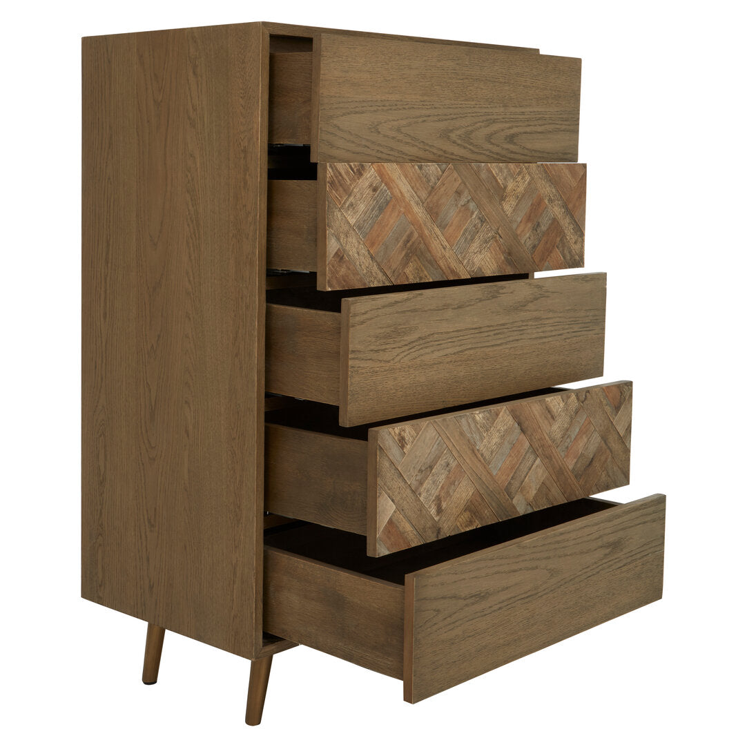 Cest Wooden Chest of 5 Drawers