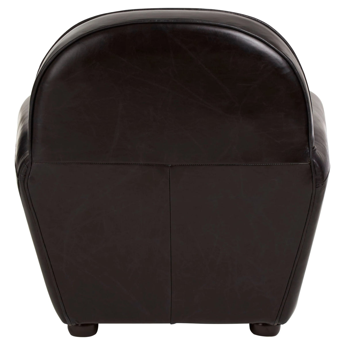 Noble Black Leather Classic Armchair